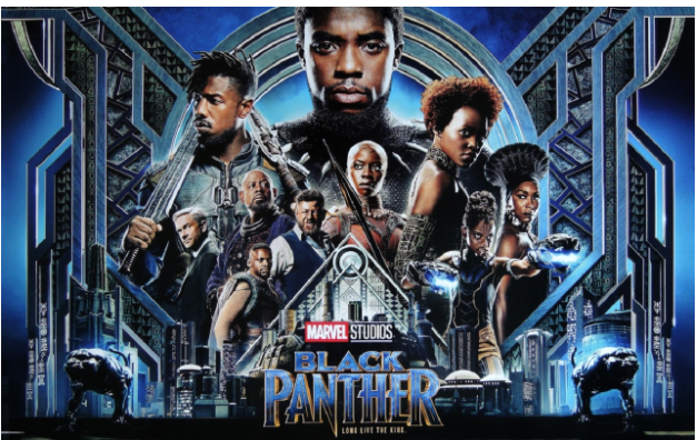 A promotional poster for Black Panther. 