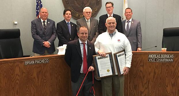 Feb. 6 was declared “Fresno State Football Day” and “Coach Jeff Tedford Day” by the Fresno County Board of Supervisors on Feb. 6, 2018 at Fresno County Hall of Records. (Fresno State Athletics) 