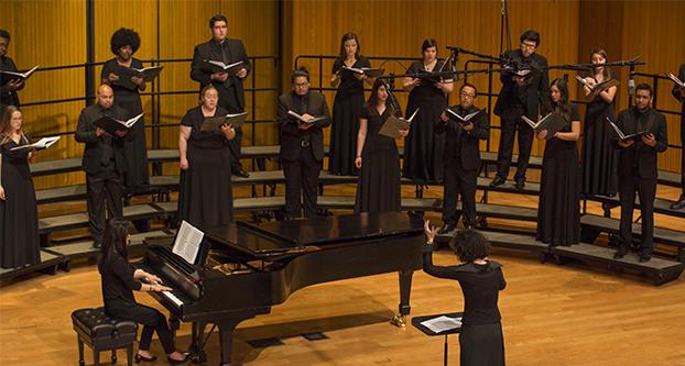 Fresno State Chamber Singers and Concert Choir presents “Love is…” on March 12, 2018 at the Concert Hall. (Benjamin Cruz/The Collegian)
