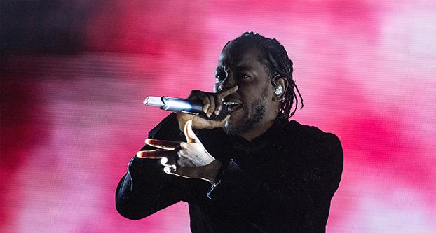 Kendrick Lamar, on stage at the Coachella Valley Music and Arts Festival in Indio, California, on April 23, 2017. Lamar won the 2018 Pulitzer Prize for music for his album Damn. (Brian van der Brug/Los Angeles Times/Tribune News Service)
