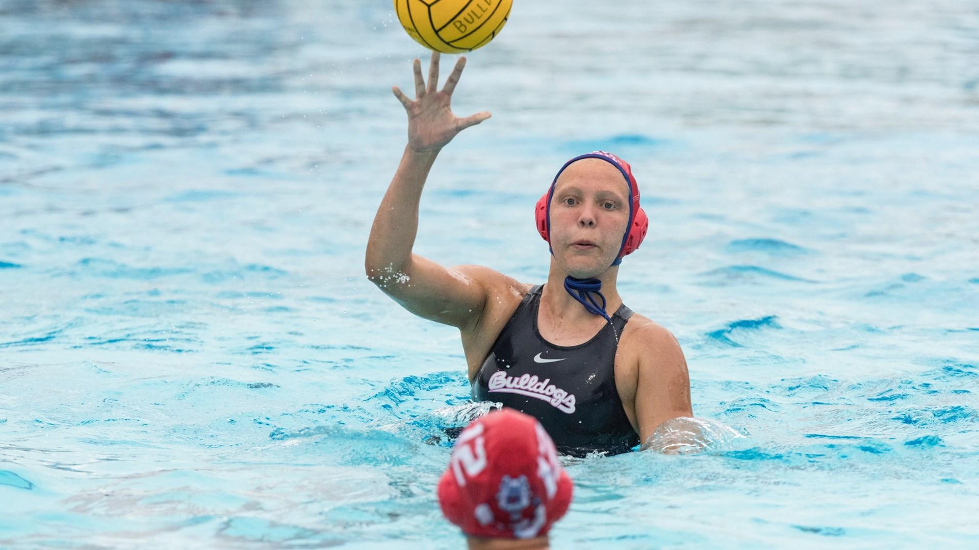 The Water ‘Dogs’ regular season ends with a 6-5 win over No. 22 Cal Baptist on April 21, 2018 at Lancer Aquatic Center. (Fresno State Athletics) 