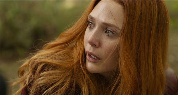 Elizabeth Olsen as Wanda Maximoff, aka Scarlet Witch, in a scene from Marvel Studios Avengers: Infinity War, out now. (Film Frame / Marvel Studios)
