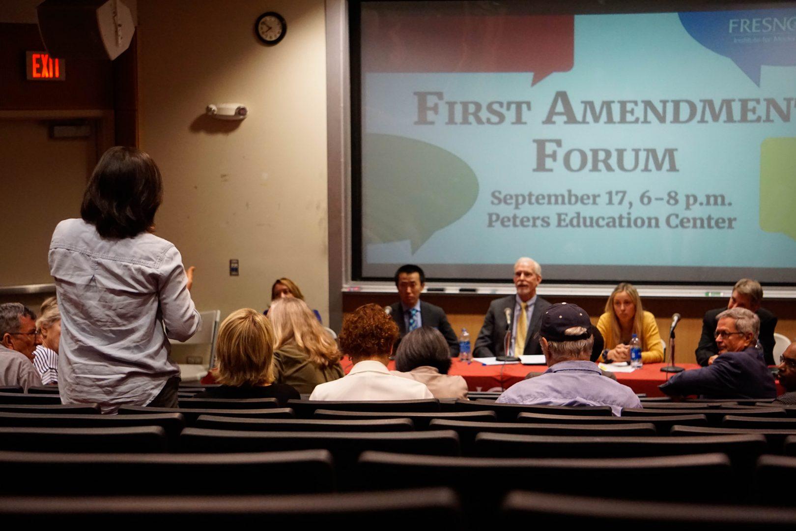 Fresno+State+held+its+firs+event+under+the+Institute+for+Media+and+Public+Trust.+The+event+included+a+panel+that+discussed+the+First+Amendment.+%28Jose+Romo%2FThe+Collegian%29