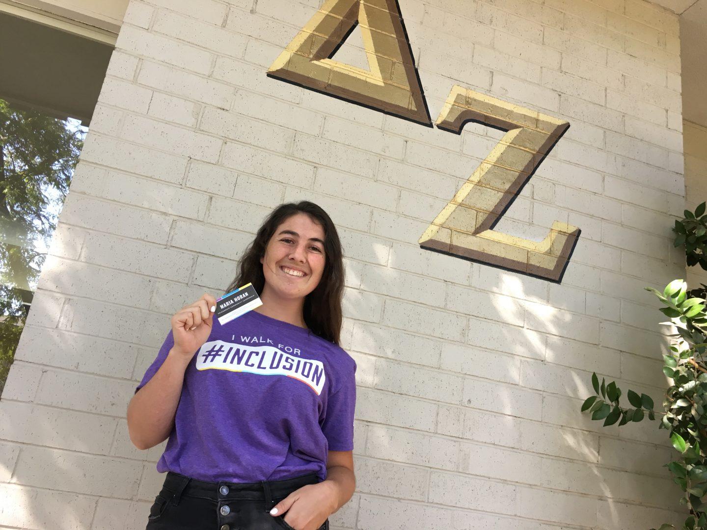 Maria Horan, 22, is raising money for the Best Buddies international nonprofit. She has a goal to raise $3,000 by Nov. 2. (Cresencio Rodriguez/The Collegian)