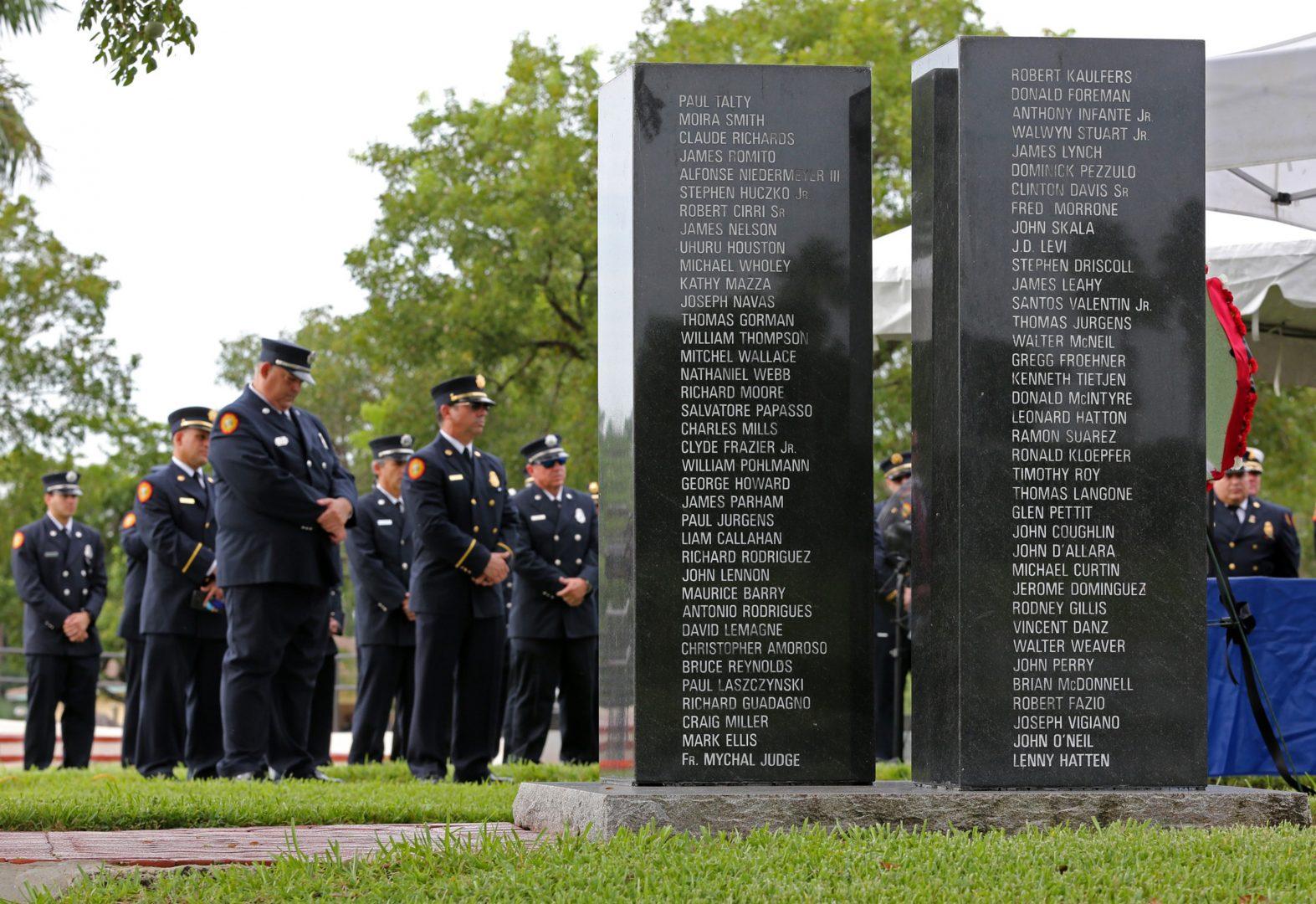 Firefighters+and+police+attend+the+9%2F11+Ceremony+of+Remembrance+at+Tropical+Park%2C+hosted+by+the+Miami-Dade+Police+Department+and+Miami-Dade+Fire+Rescue%2C+on+Tuesday%2C+Sept.+11%2C+2018+in+Miami%2C+Fla.+%28Al+Diaz%2FMiami+Herald%2FTNS%29