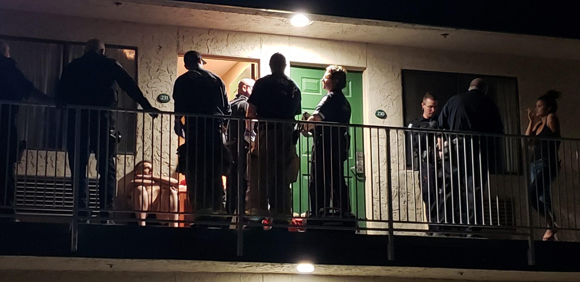 Fresno police responded to an overdose call at University Inn on Tuesday, Oct. 30, 2018. (Seth Casey/The Collegian)