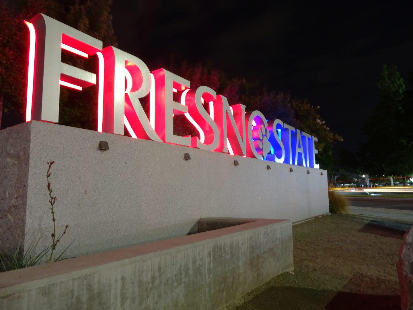 Fresno State sign. (Jorge Rodriguez/The Collegian)