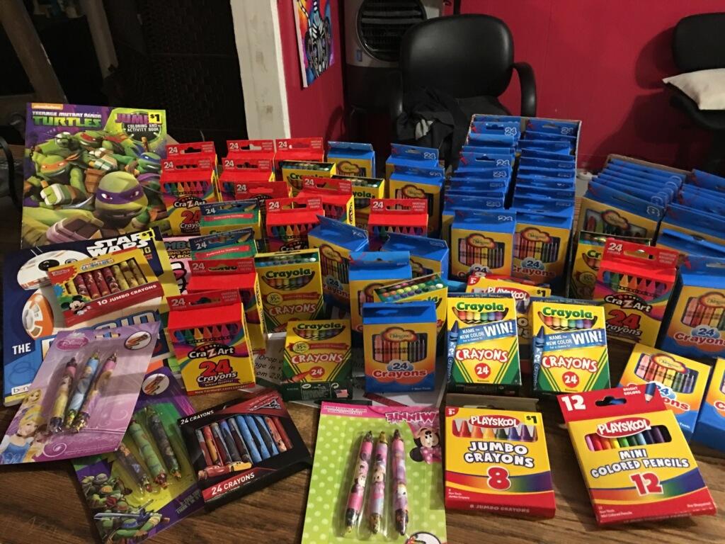 Dablan Huseins gym hosts various community charity drives, including collecting over 100 boxes of crayons and assorted coloring supplies to assist the Fresno State mass communication and journalism departments donation to Valley Childrens Hospital. (Cassie Richter/The Collegian)