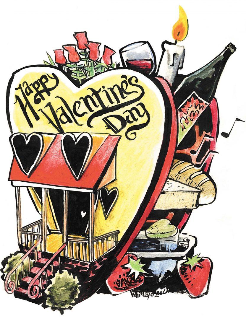 300 dpi 4 col x 10 in / 196x254 mm / 667x864 pixels Jason H. Whitley color illustration of a heart-shaped home that is overflowing with romantic evening ideas: roses, wine, candlelight, strawberries, etc. The Sun News 2002


KEYWORDS: krtvalentine valentine valentines valentines holiday valentine day happy idea love home house 2002 illustration ilustracion grabado contributed mb whitley love amor romance romantic san valentin dia holiday home casa gift