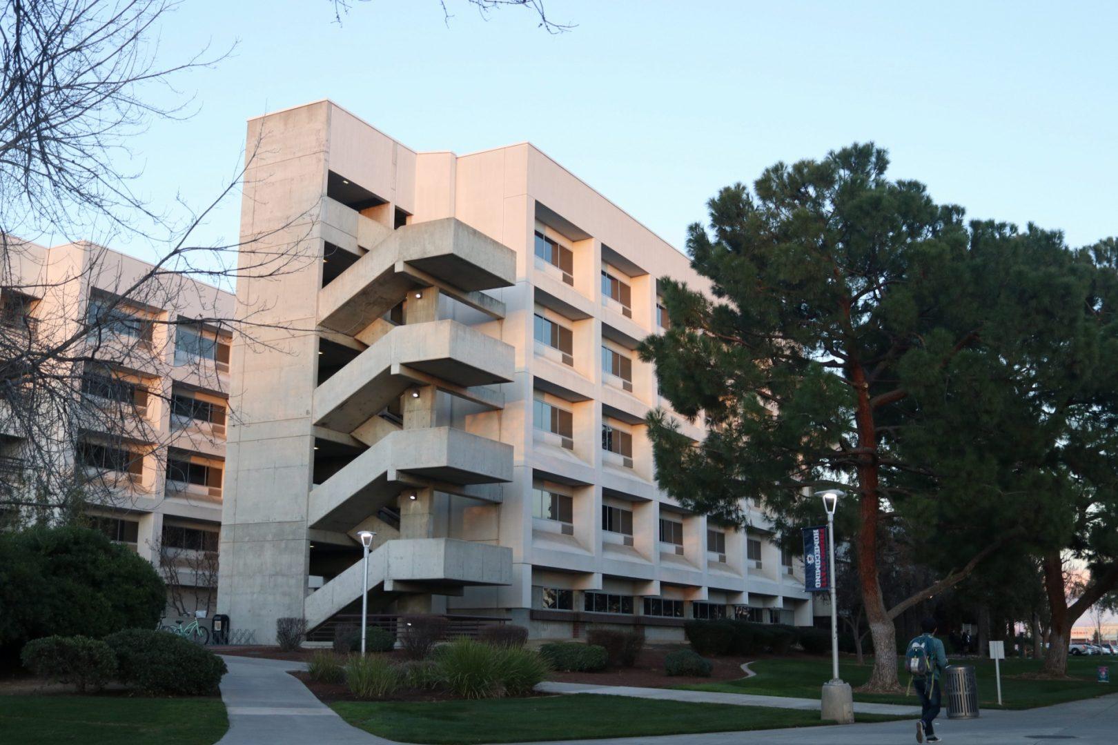 The Leon S. Peters Business Building, Fresno State. (The Collegian Archive)