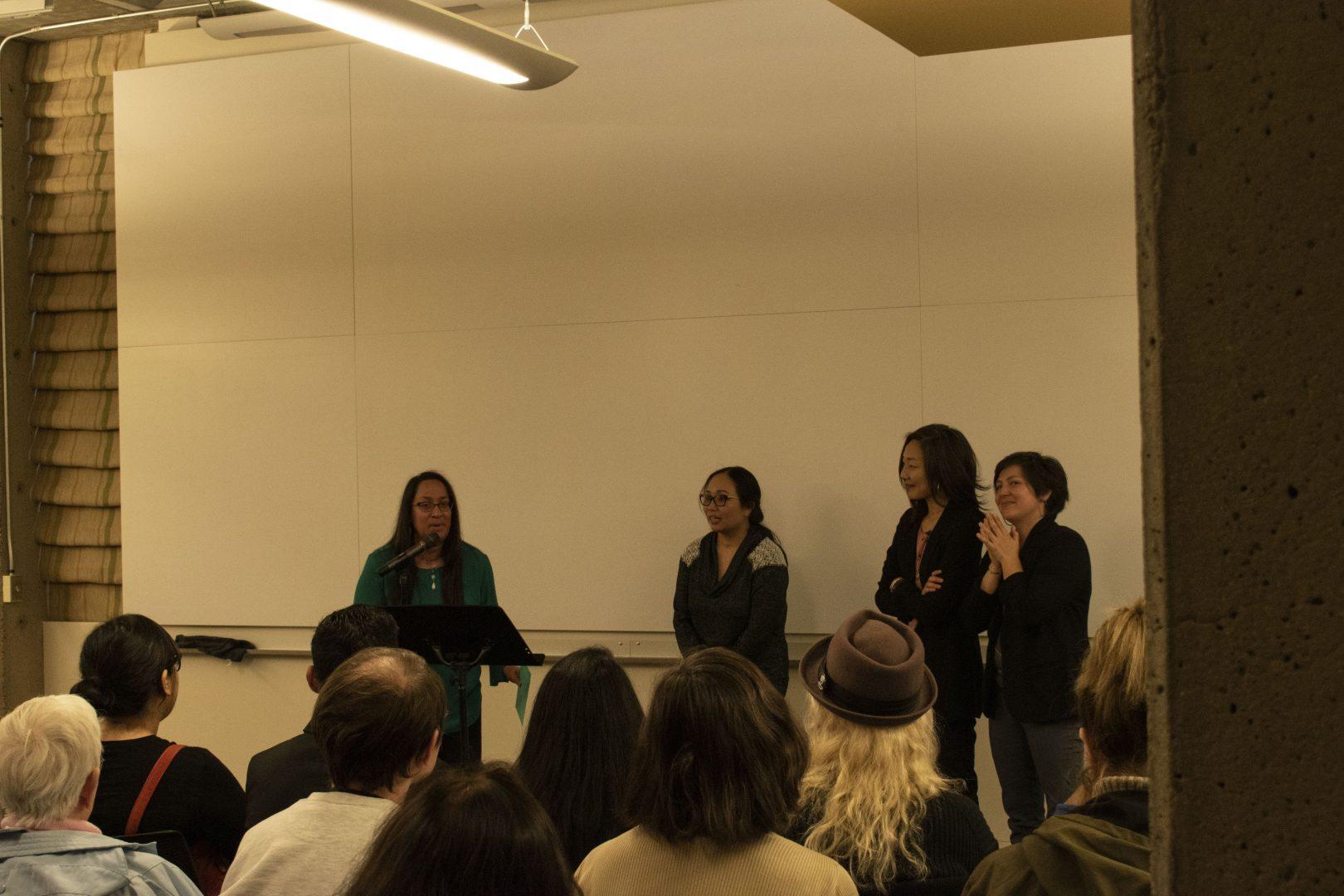 Storytelling for Change fellowship presents personal stories about overcoming racism and finding one’s voice at Henry Madden Library on Saturday Feb. 9, 2019. (Payton Hartung/The Collegian)