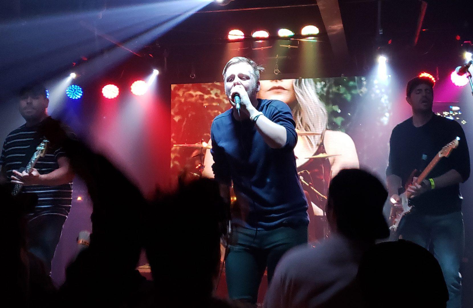 In Her Own Words singer Joey Fleming, center, belts out a song to the crowd inside Strummers in Fresno, Calif. on Thursday, March 21, 2019. (Courtesy Ashleigh Panoo)