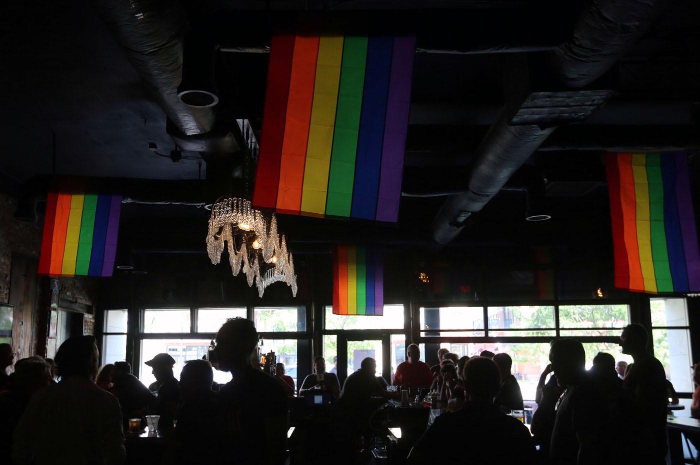 Patrons start to gather at Twist Social Club for the LGBTQ Browns Backers before their game against the Tennessee Titans.  September 8, 2019