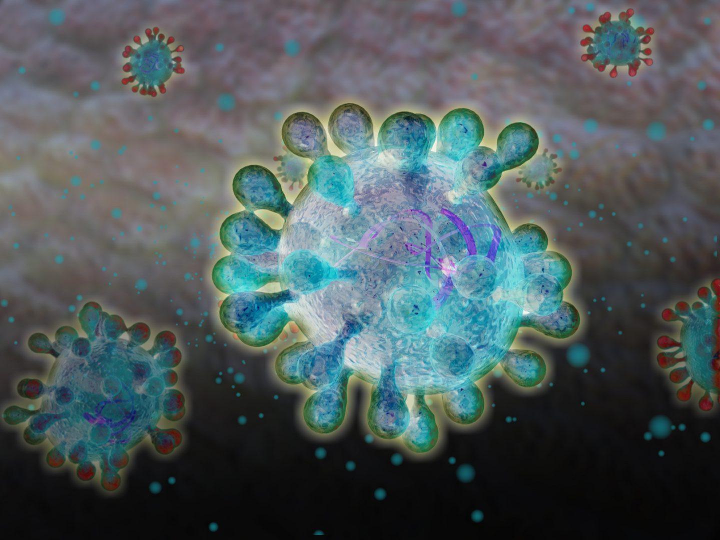 Image of a coronavirus cell.