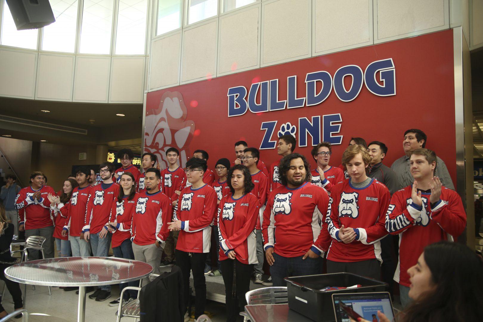 Esports unveiled in a ceremony in the Bulldog Zone in the USU on Monday, Feb. 3, 2020. (Larry Valenzuela/The Collegian)