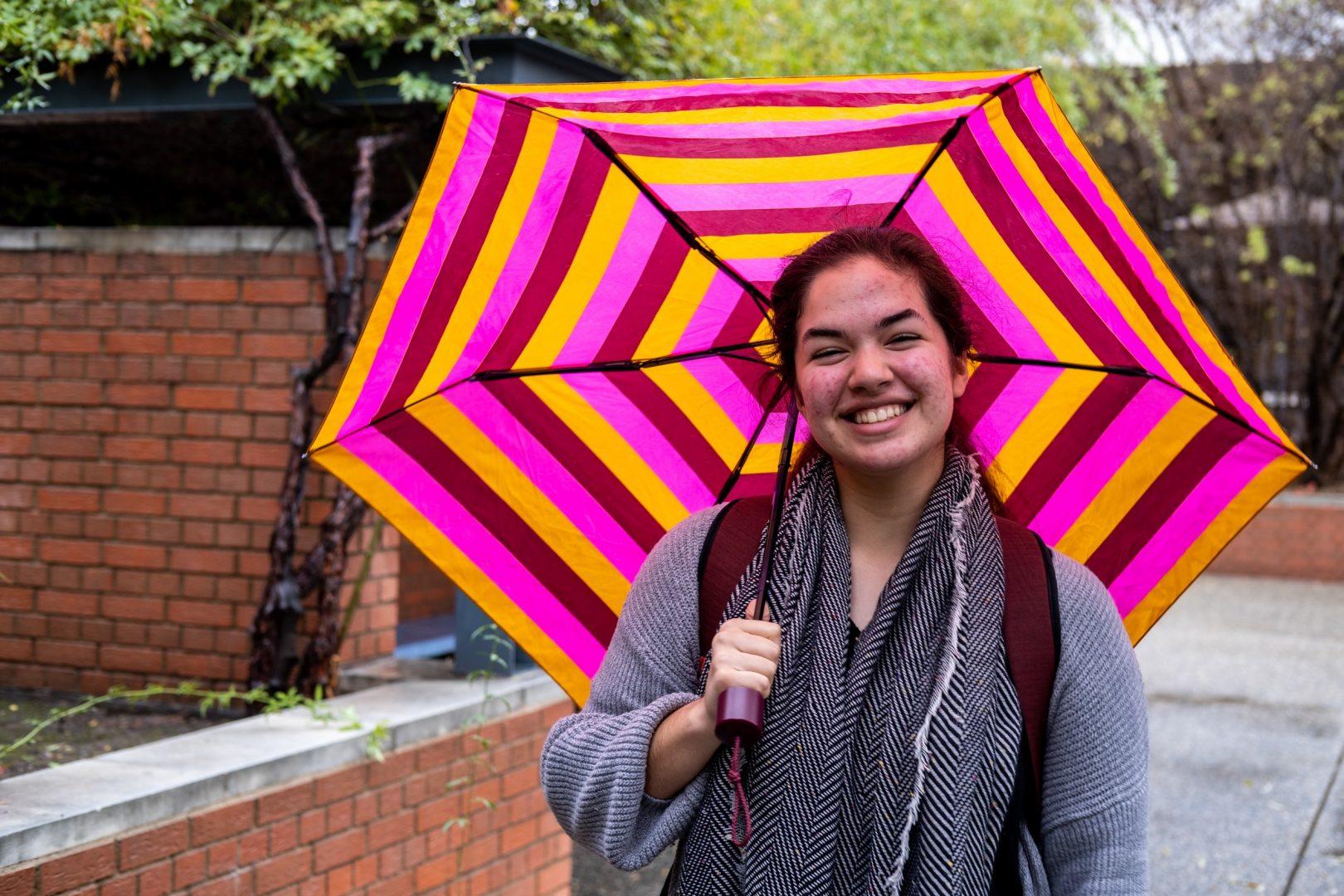 Victoria Laws (pictured above) is a student in Fresno States ASL Interpreting program, studying to be an interpreter. (Zaeem Shaikh/The Collegian)