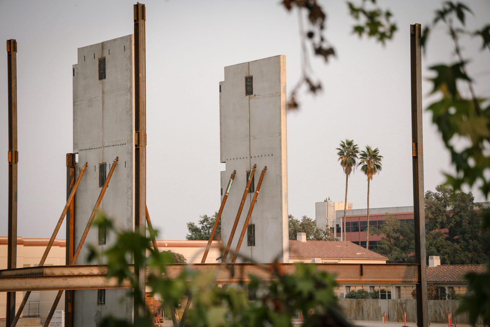 Fresno State’s Lynda and Stewart Resnick Student Union has paused construction until the State Fire Marshal gives final approval of the building plans. (Vendila Yang/The Collegian)