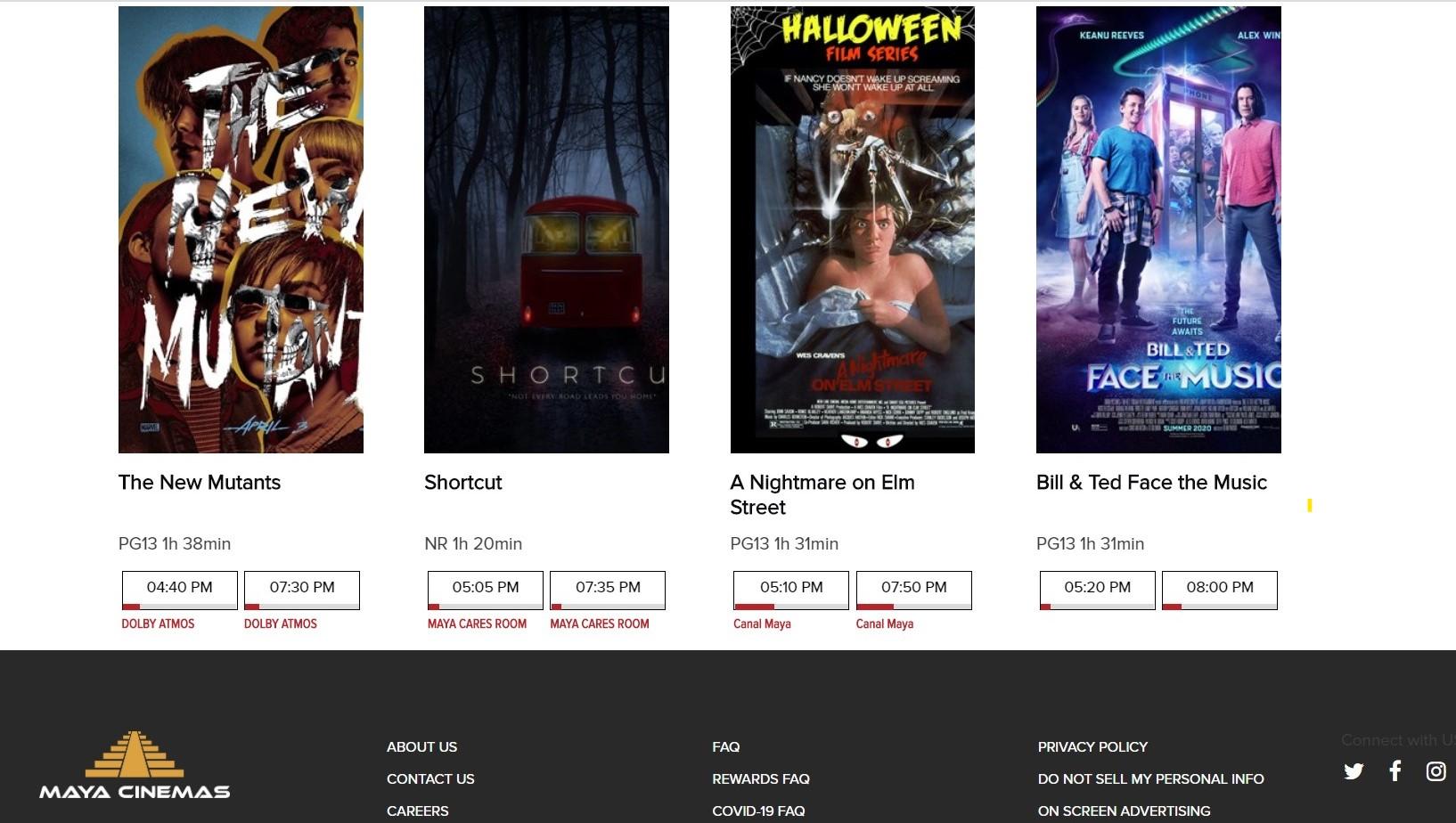 Maya Cinema currently has a mix of new and classic movies currently showing. (Courtesy Maya Cinema website)