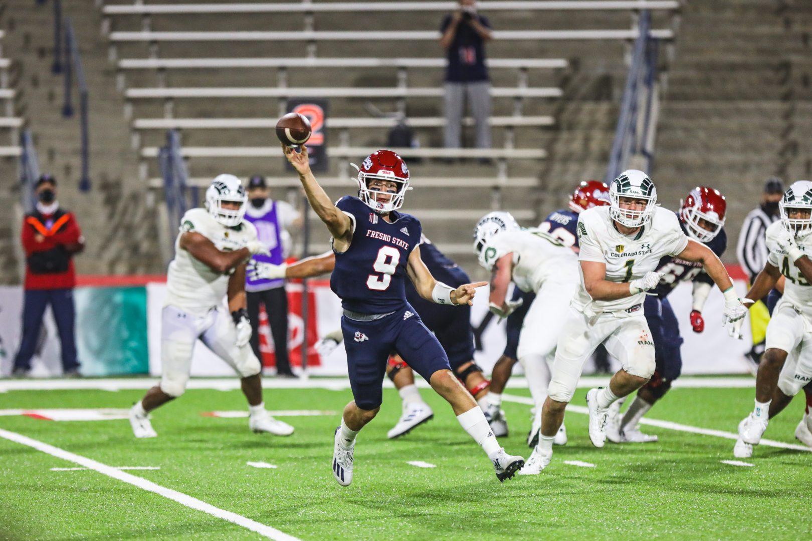 Fresno State quarterback Jake Haener is poised to be the signal caller this year. (Vendila Yang/The Collegian)