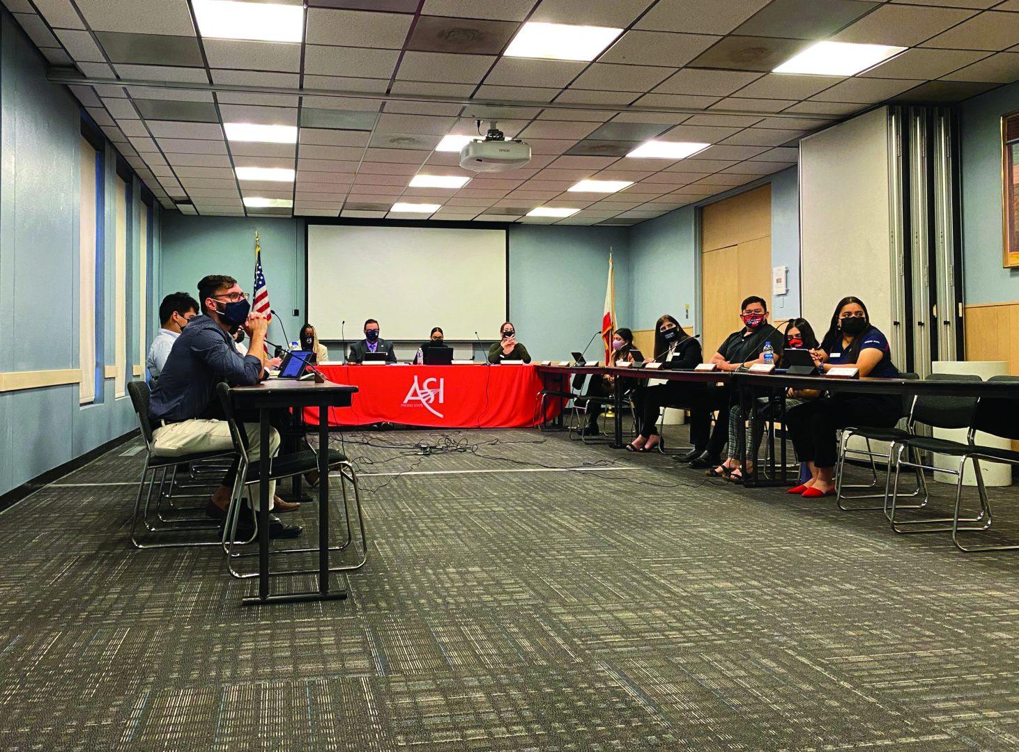 ASI held its senate meeting on March 23, 2022, approving a menstrual equity initiative, water refill stations and club sports grants. (Jannah Geraldo/The Collegian)