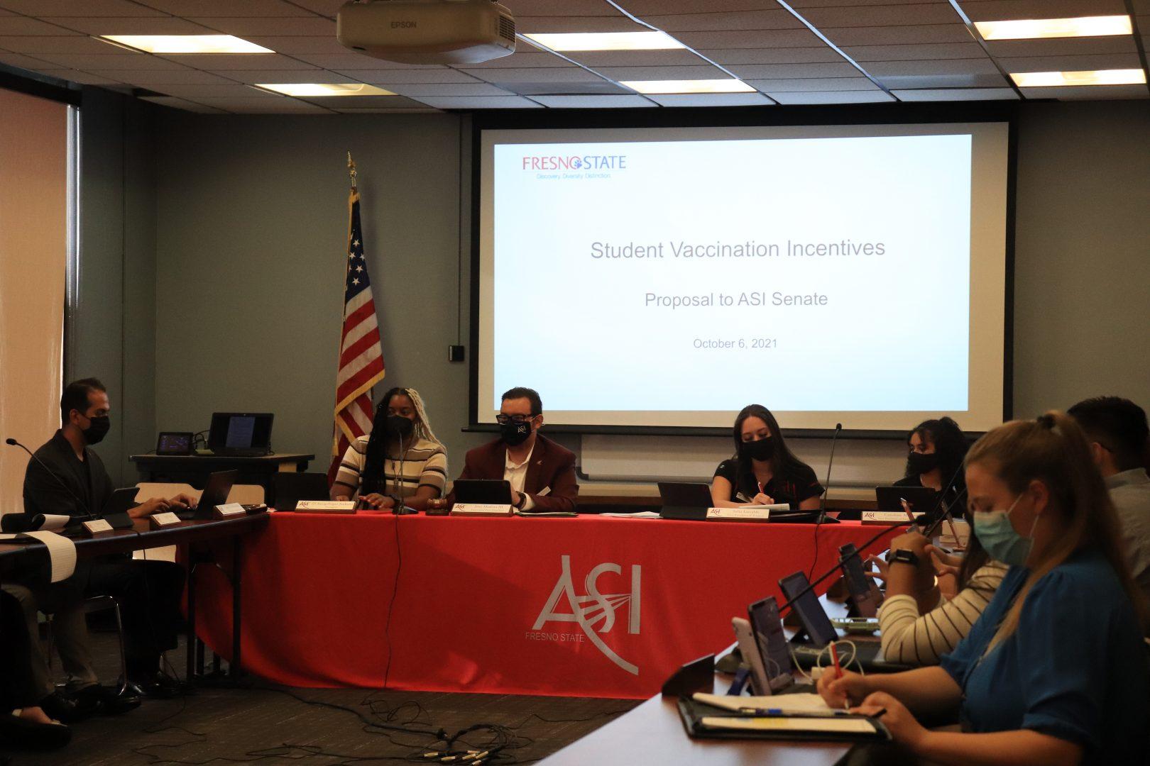 Fresno State Associate Students Inc. approved for some students to receive inceptive for being vaccinated. (Melina Kazanjian/The Collegian)