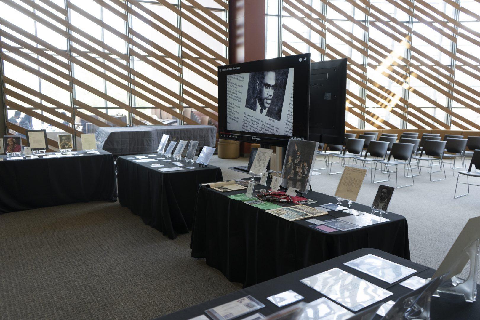 The traveling True Black History museum exhibit featured rare artifacts for visitors to see. (Wyatt Bible/The Collegian)