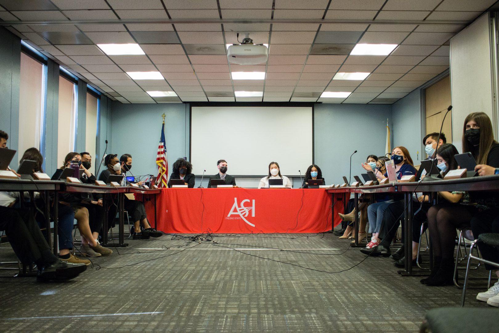 Fresno States Associated Students Inc. gathered in ASI senate meeting on March 9, 2022. ASI approved funding for an internship reimbursement program presented by Sen. Alison Garibay in the most recent senate meeting on April 6, 2022. (Julia Espinoza/The Collegian)