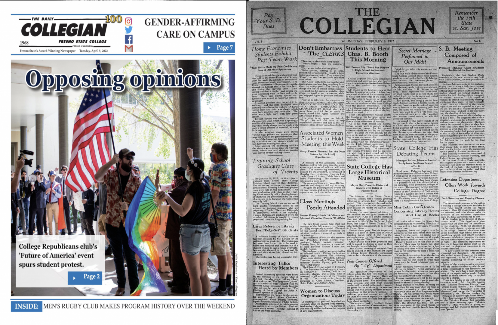 The Collegian published its first issue on Feb. 8, 1922 as a student-run newspaper. (Edward Lopez/The Collegian)