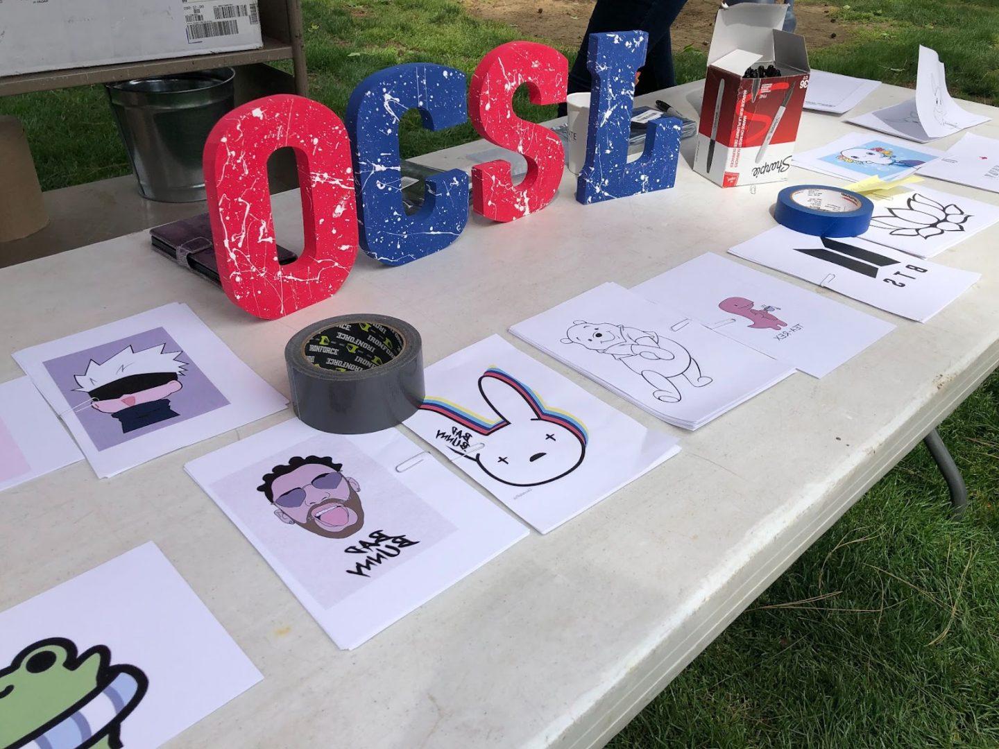 Students recreated images of their favorite celebrities and characters during the Glass Paint Social event. (Julia Espinoza/The Collegian)