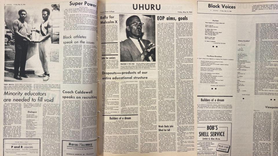 The Uhuru released its first publication on May 16, 1969. (Edward Lopez/The Collegian)