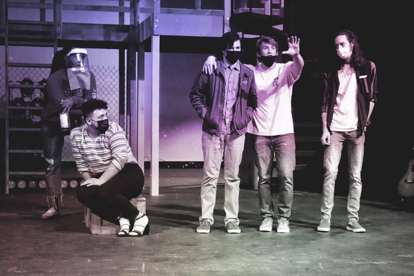 Cast members rehease for the upcoming production of Rent. (Courtesy of Miguel Gastelum)