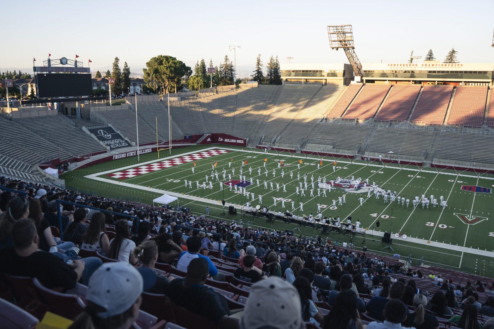 For the first time in over a decade, the MidCal Champions Showcase competition was hosted at Bulldog Stadium on July 5, 2022. (Wyatt Bible/ The Collegian)