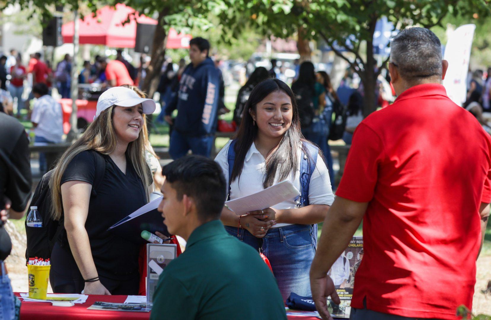 Students attend the resource fair as part of Big Bulldog Welcome event on Aug. 22, 2022. (Carlos Rene Castro/The Collegian)