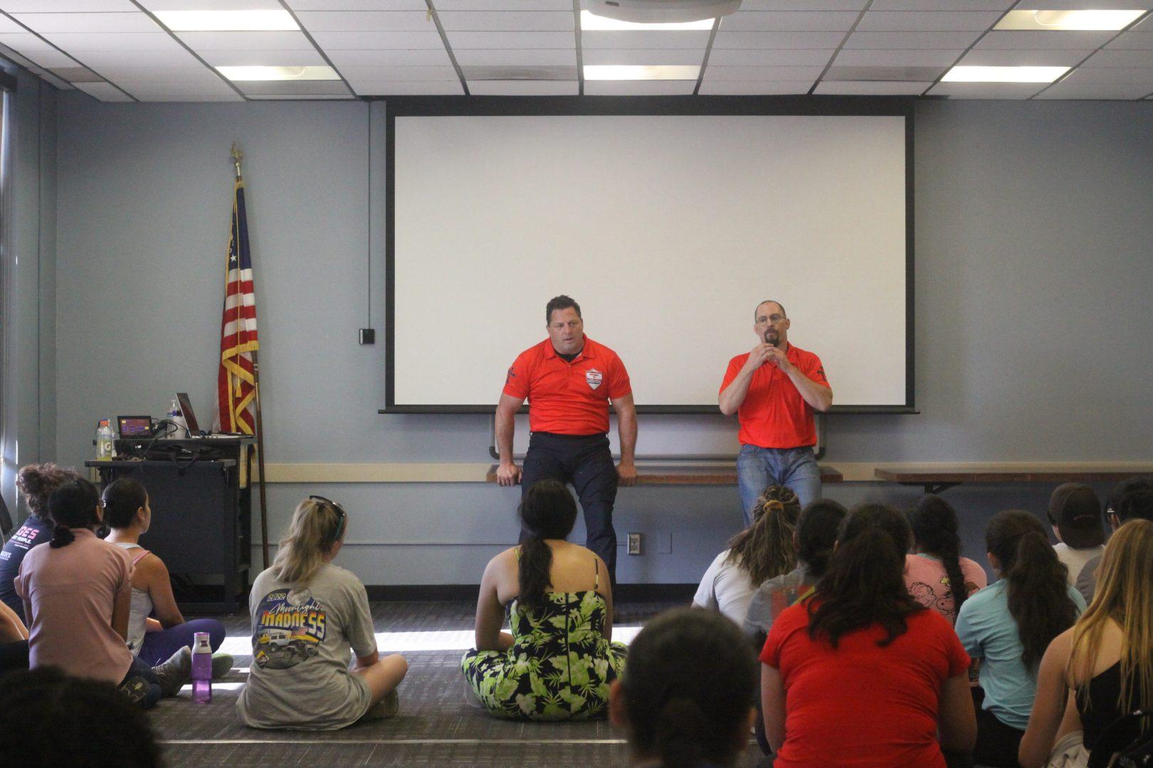 Fresno State Spotlight Events hosted the Safety & Self-Defense Workshop at the University Student Union on Sept. 7, 2022. (Manuel Hernandez/The Collegian)