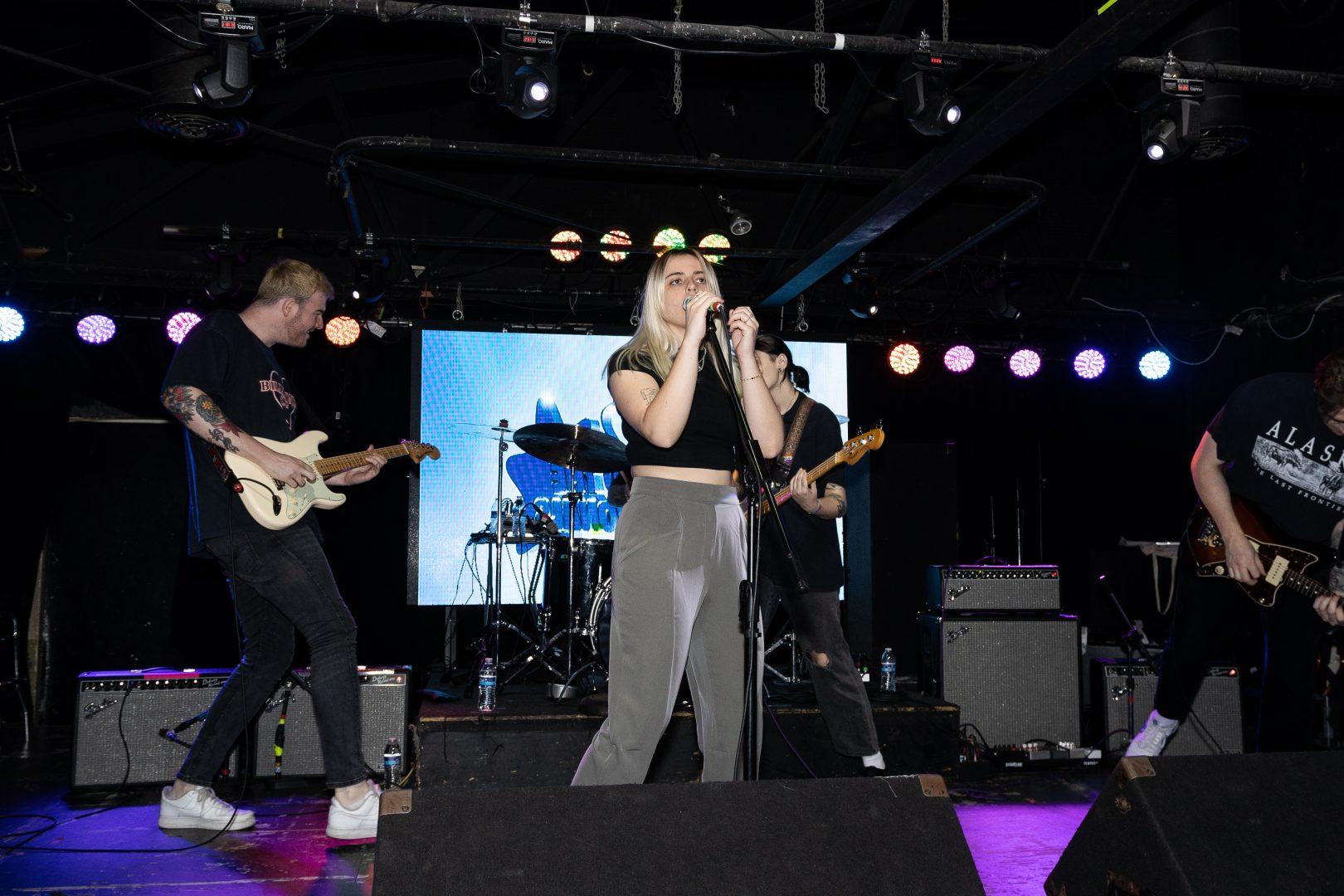 Eliza and the Delusionals performing at Strummers Bar and Grill on Tuesday, Oct. 4. (Carlos Rene Castro/The Collegian)