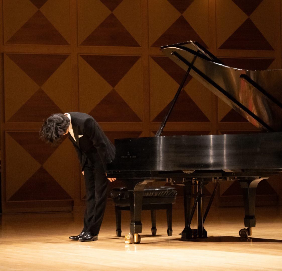 Yunchan Lim, a famous South Korean pianist, played at the Paul Shaghoian Memorial Concert Hall on Oct. 14. (Diego Vargas/The Collegian)