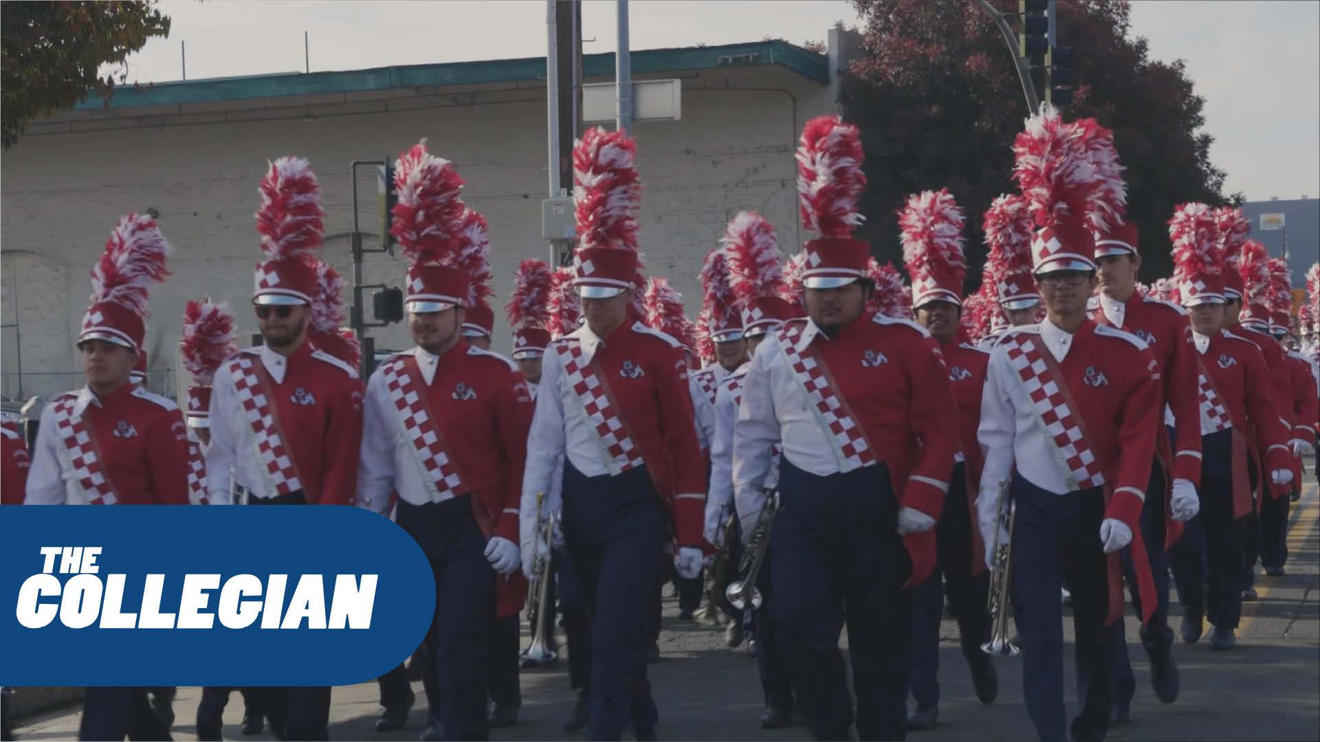 Bulldog Marching Band performs at 2022 Central Valley Veterans Day Parade in Fresno