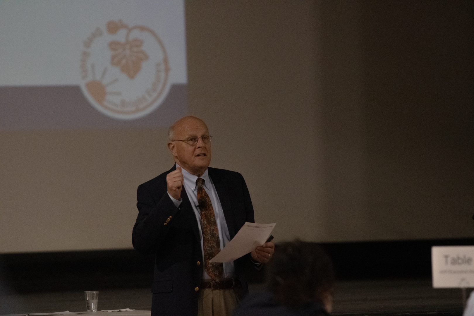 Sal Rinella, a consultant with AASCU, leads the 2023-2028 Strategic Plan Town Hall at the Fresno State Satellite Student Union on Jan. 19. (Diego Vargas/The Collegian)