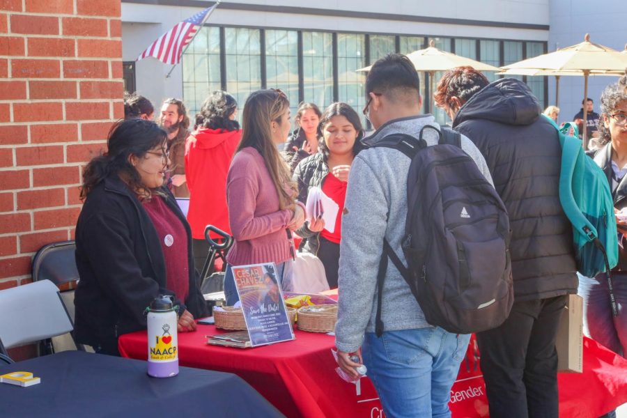 On Feb. 14, campus clubs and organizations hosted booths during Club Rush at the Free Speech Area.