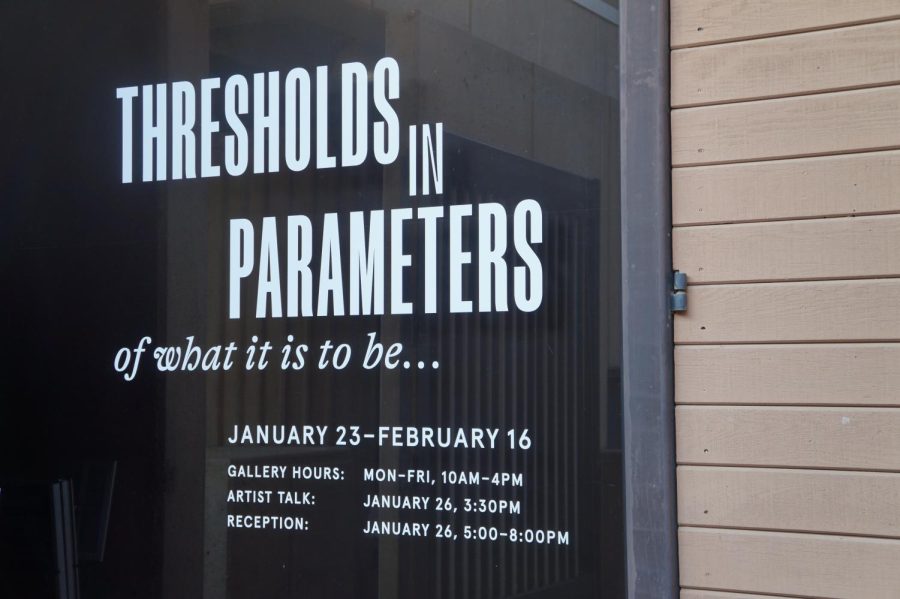 Thresholds In Parameters of what it is to be, features 52 woman artists. There is a second location at available for viewing at the Graduate Studios at M Street on Feb. 2. (Cesar Maya/The Collegian) 