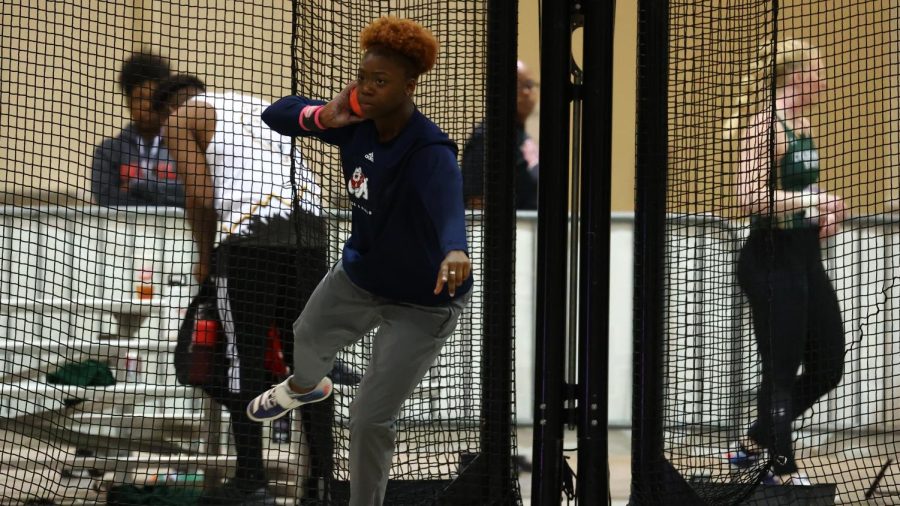 Cierra Jackson at the indoor Mountain West Championships in Albuquerque, New Mexico.