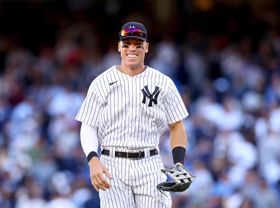 Aaron+Judge+of+the+New+York+Yankees+celebrates+a+7-5+against+the+Boston+Red+Sox+at+Yankee+Stadium+on+Saturday%2C+Sept.+24%2C+2022%2C+in+New+York.