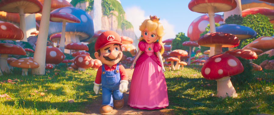 Mario (voiced by Chris Pratt), left, and Princess Peach (voiced by Anya Taylor-Joy) in The Super Mario Bros. Movie. (Nintendo, Illumination Entertainment and Universal Pictures/TNS)