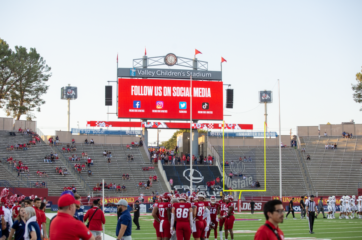 Valley Childrens Stadium fills up before the Sept. 1 game against Cal Poly.  