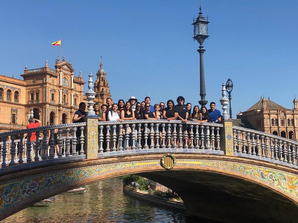 Students studying abroad in Seville, Spain.
