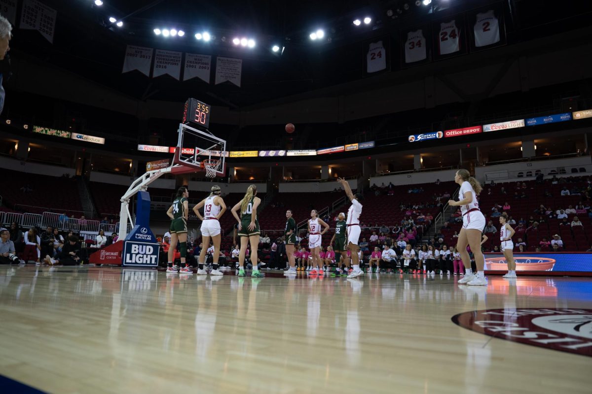 Amaya West shoots a free throw against Colorado State at the Save Mart Center. 
