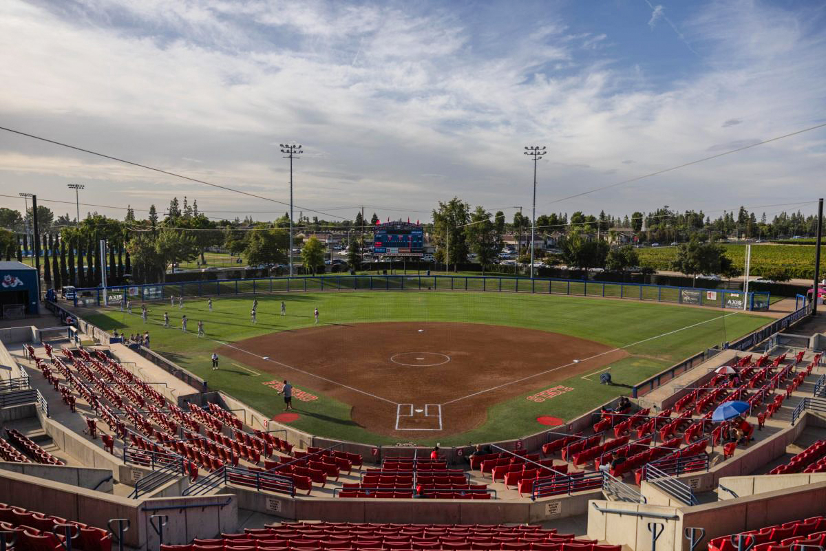 Quiet anticipation fills the Margie Wright Diamond field before the game begins against Bakersfield College on Friday, Sept. 29. 