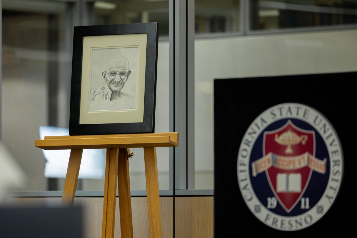 The M.K. Gandhi Center: Inner Peace and Sarvodaya can be found on the third floor of the Fresno State Library. (Jacqueline Carrillo/The Collegian)