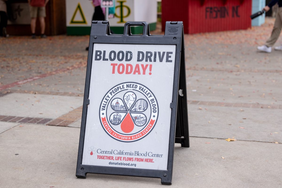 Central California Blood Center hosts a blood drive at Fresno State on Nov. 14-16. The blood drive was in memory of David Huerta, Fresno States former police chief.