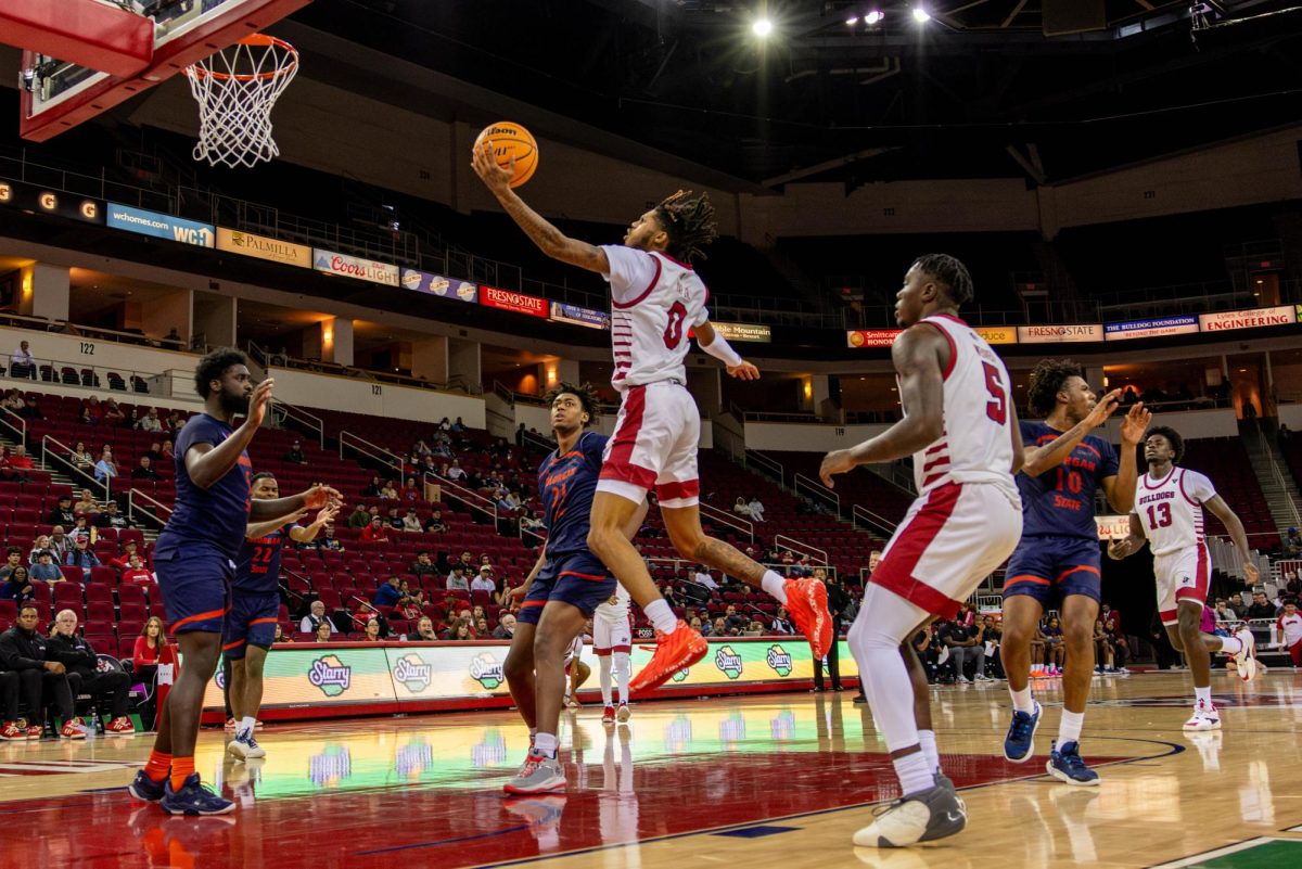 Donavan Yap jumps up for a layup against Morgan State at the Save Mart Center on Nov. 15. 
